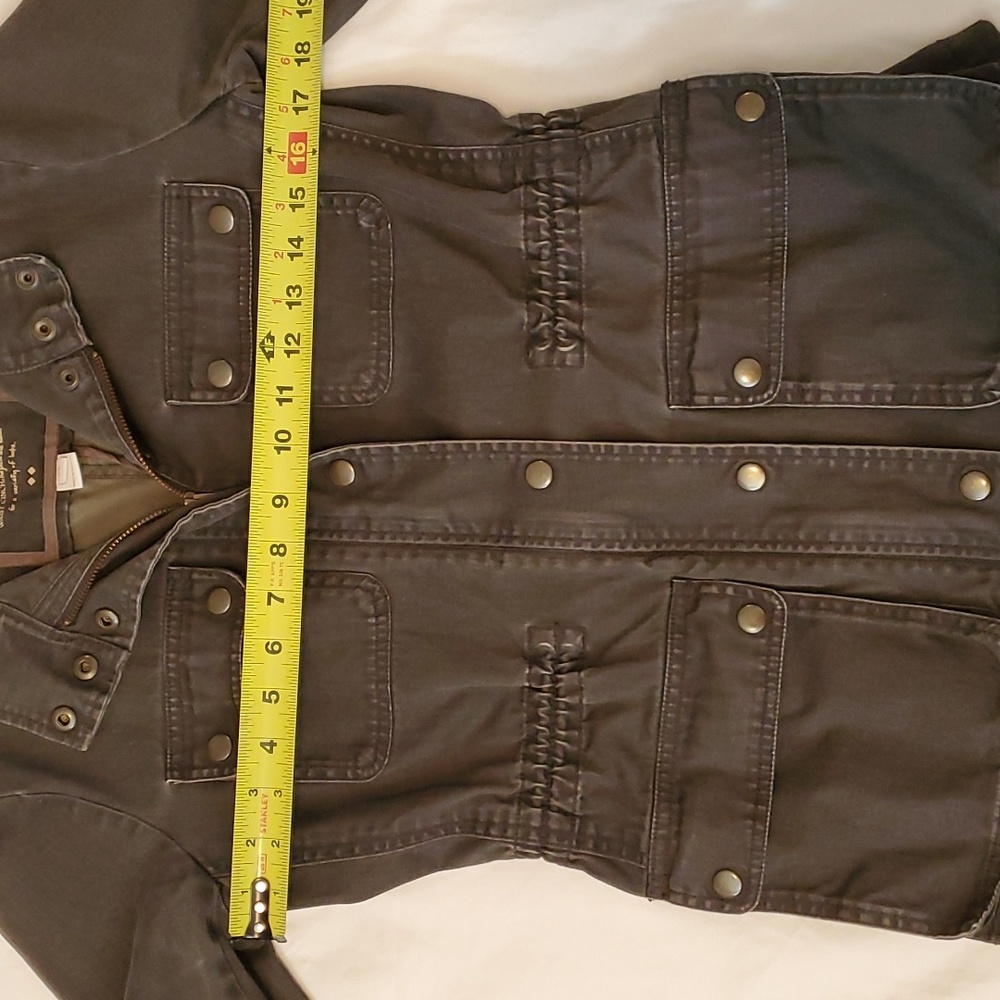 J. Crew Jacket cinch waist olive green color size xs - Picture 6 of 11